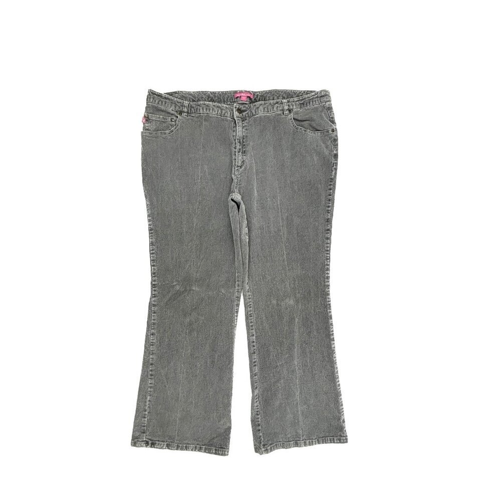Woman Within Bootcut‎ Women's size 24WP Gray Corduroy Pants